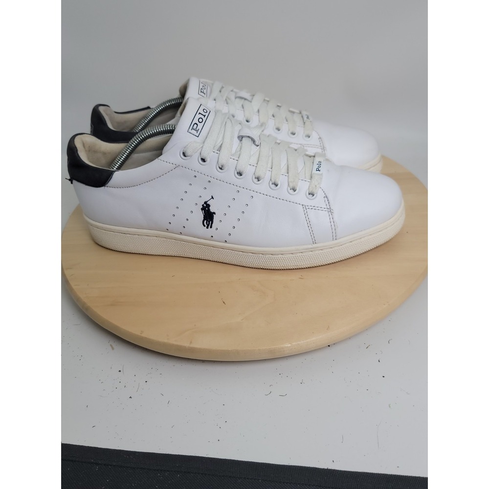 Men's POLO RALPH LAUREN Wilton Leather Trainers Men 11 D